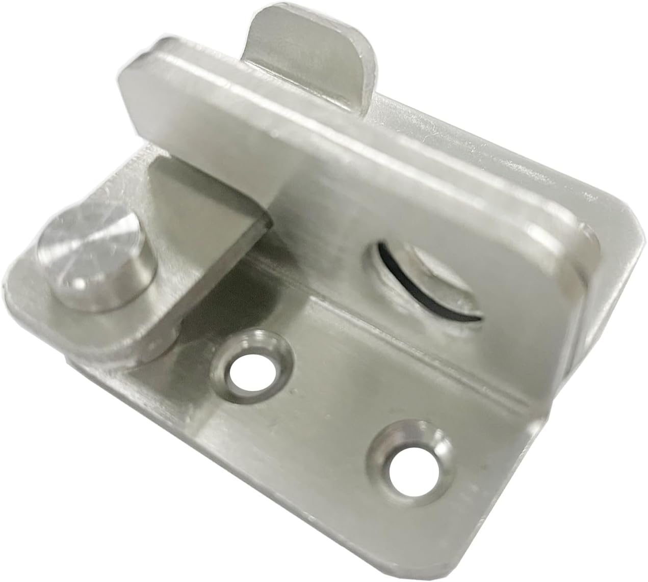 Stainless Steel Left Flip Door Latch Set for Cabinets, Bathrooms, Garages - 4 Pack