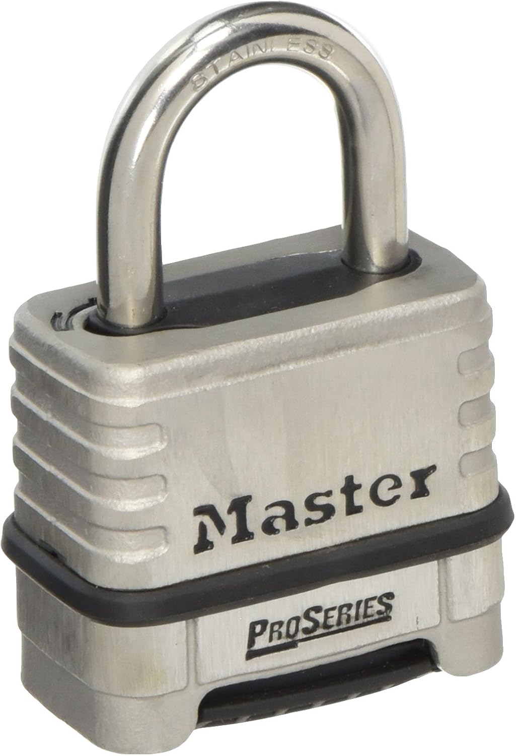 Stainless Steel Master Lock 1174D Padlock - 1.5" x 2.2" x 3" - Heavy Duty Security Solution - WildKart