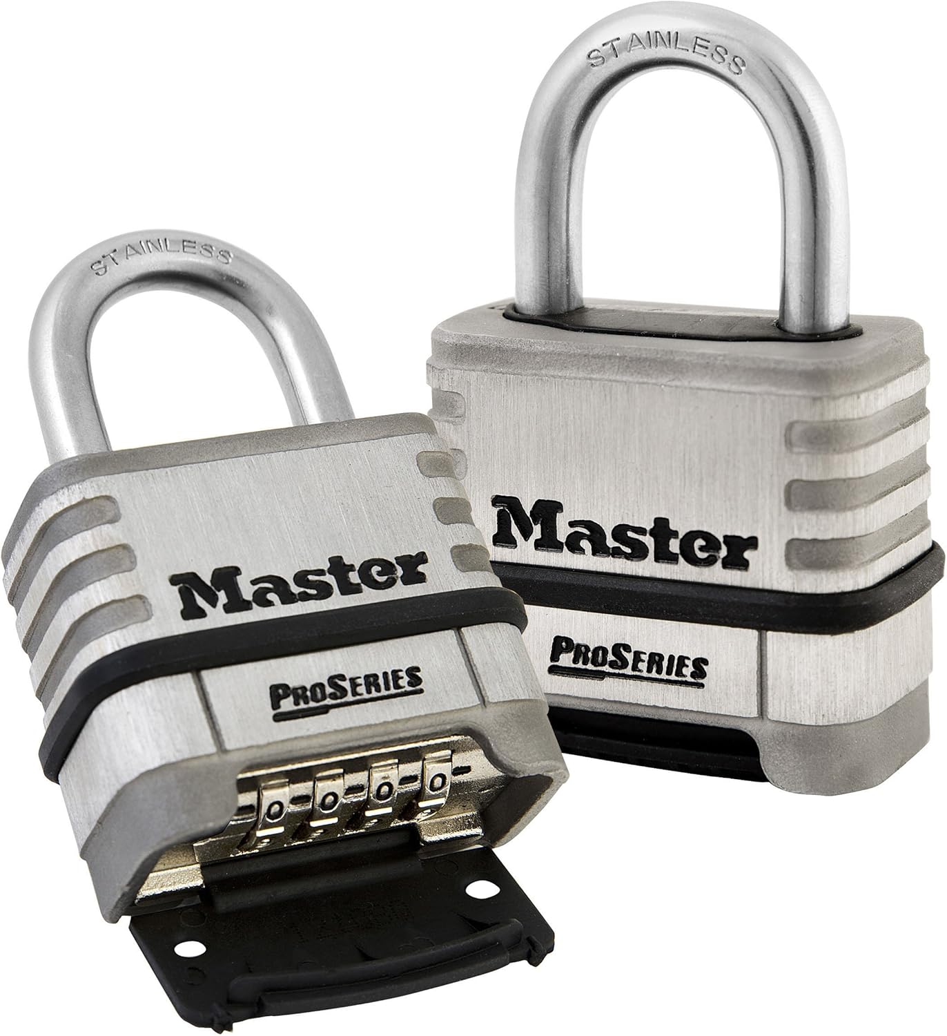 Stainless Steel Master Lock 1174D Padlock - 1.5" x 2.2" x 3" - Heavy Duty Security Solution - WildKart