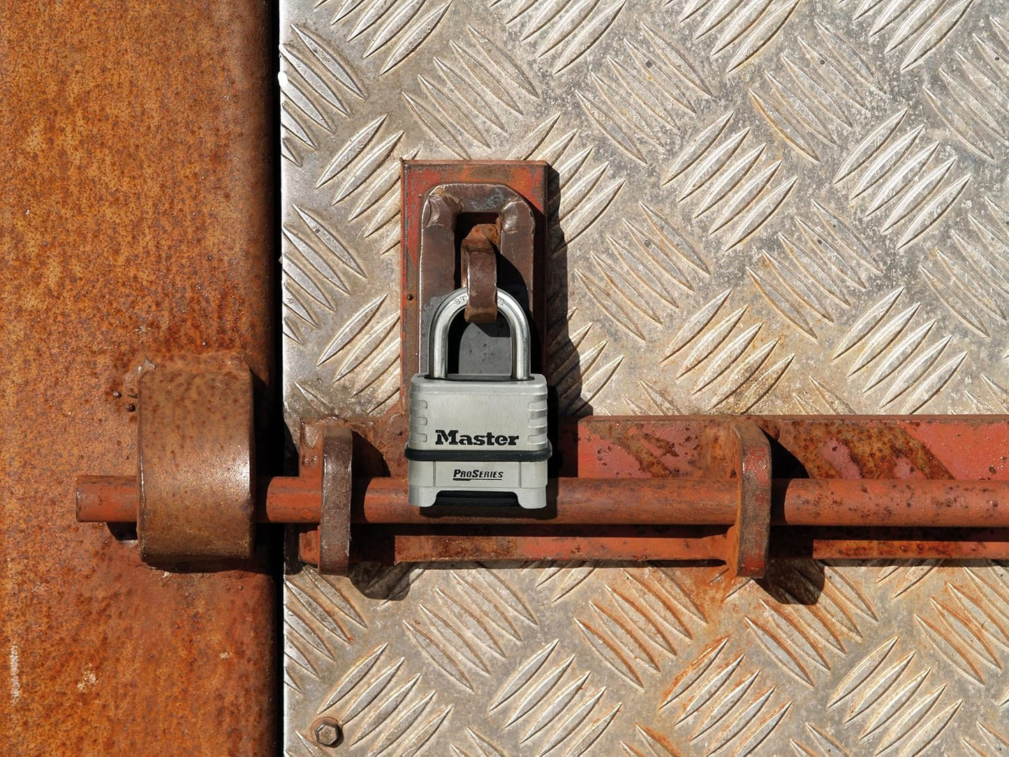 Stainless Steel Master Lock 1174D Padlock - 1.5" x 2.2" x 3" - Heavy Duty Security Solution - WildKart