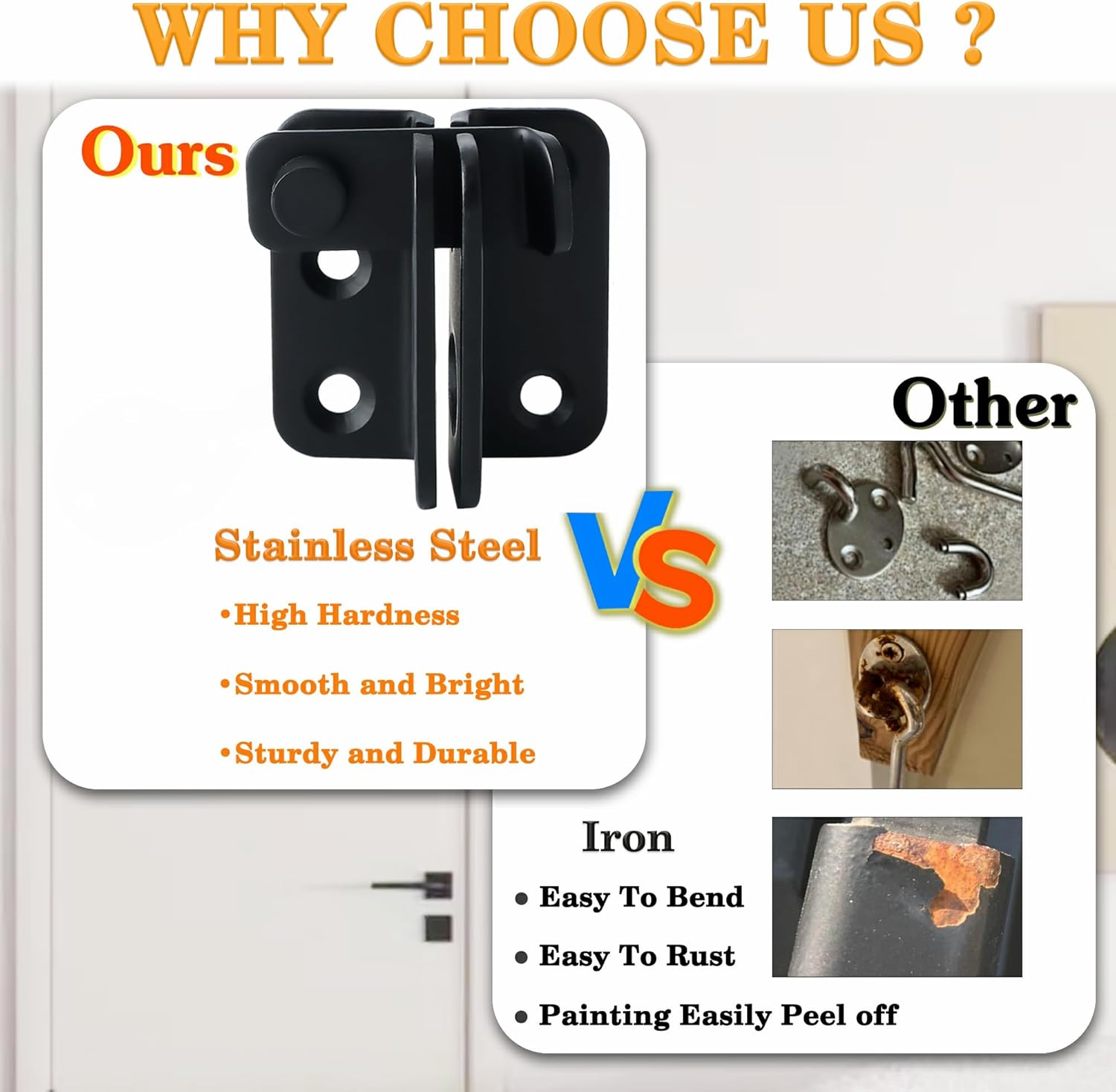 Stainless Steel Matte Black Flip Latch Gate Latches for Barn Cabinet Pet Cage - MS3001-B - WildKart