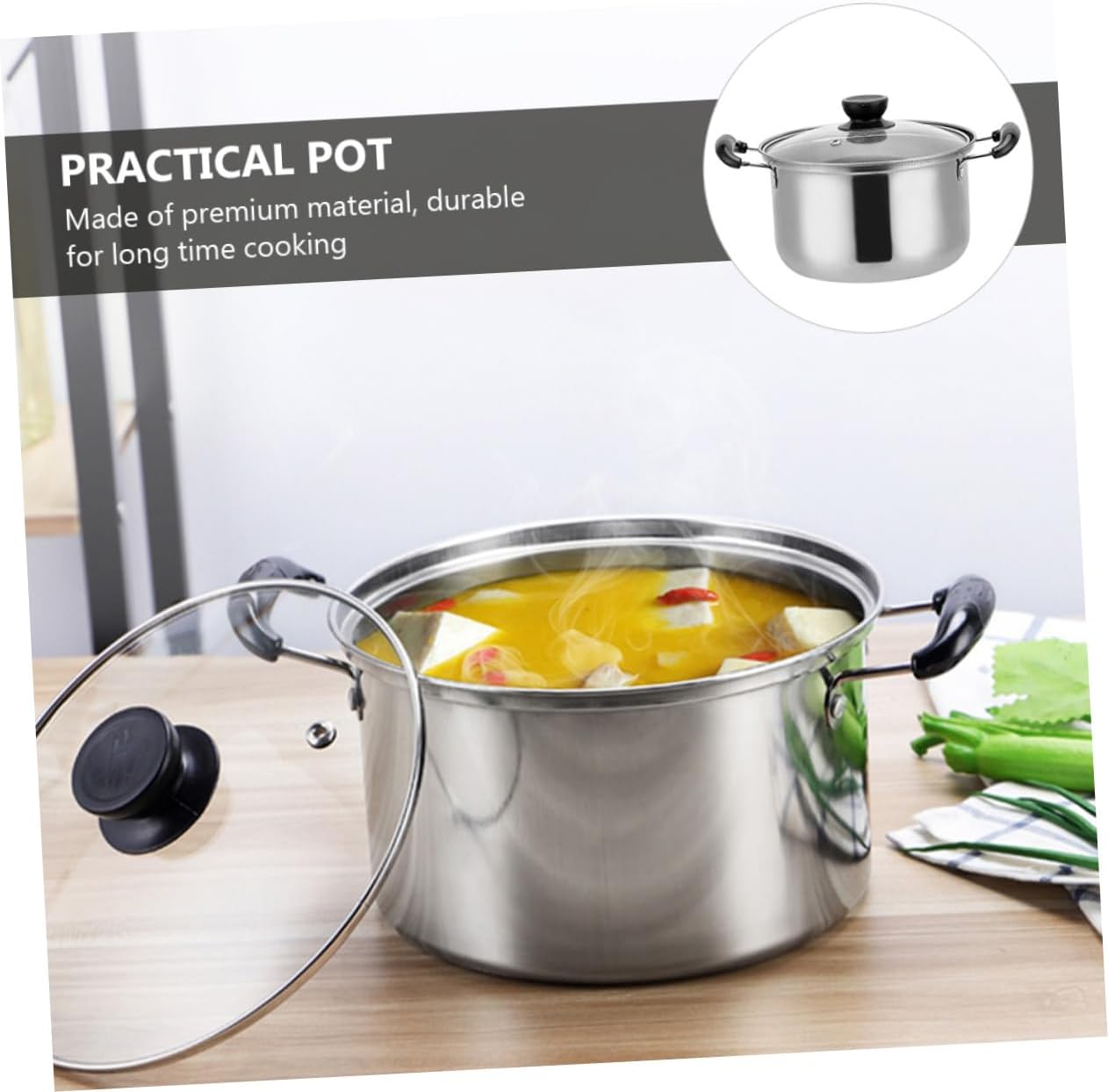 Stainless Steel Milk Pot with Strainer, Multipurpose Large Cooking Pot for Soup, Sauce, Butter - 16c Capacity