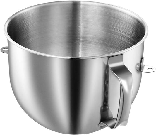 Stainless Steel Mixer Bowl Accessory for 7QT Stand Mixer - Dishwasher Safe Mixing Bowl Replacement