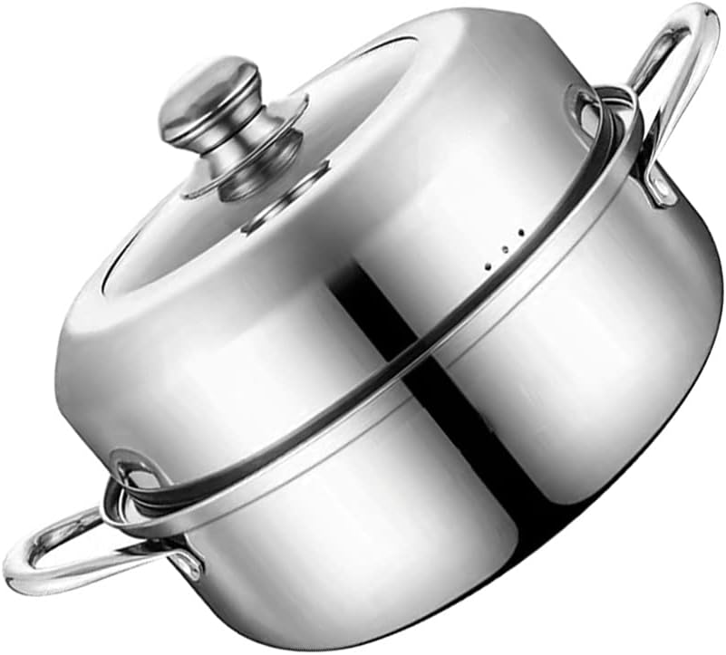 Stainless Steel Multi-Functional Steamer Pot for Healthy Cooking - Kitchen Cookware Pot for Steaming and Cooking - 1pc by DOITOOL