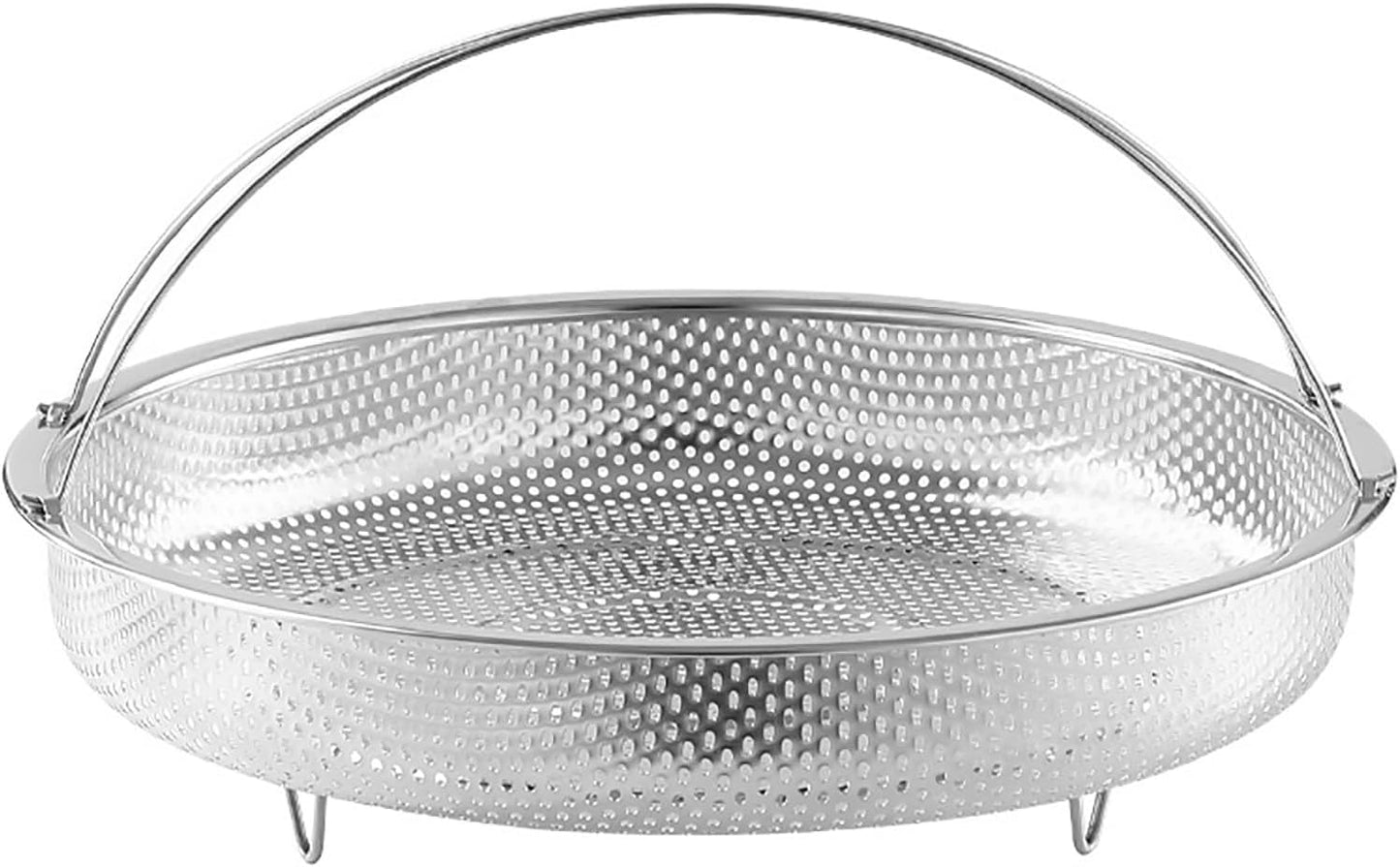 Stainless Steel Multifunctional Pan Steamer Basket with Handle - Fine Mesh Steam for Easy Vegetable Steaming (S-8.85IN)