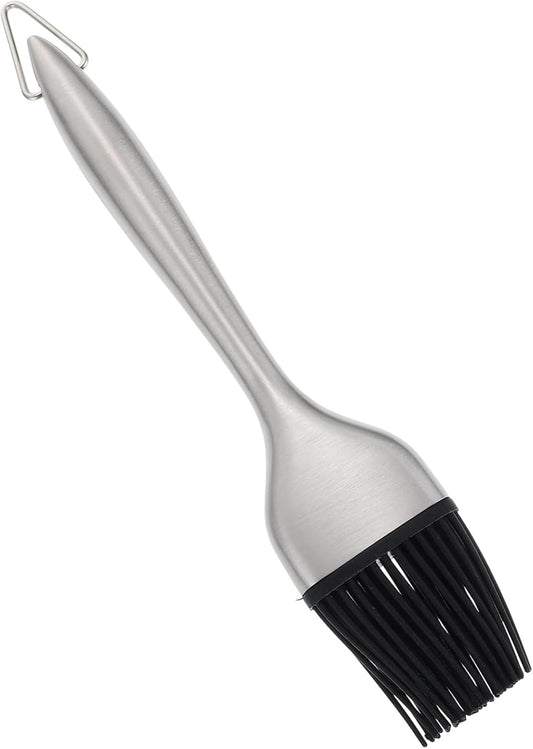 Stainless Steel Oil Brush with Comfortable Silicone Grip for Baking and Barbecue