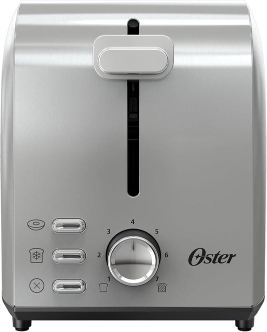 Stainless Steel Oster 2-Slice Toaster with Extra Wide Slots for Easy Toasting