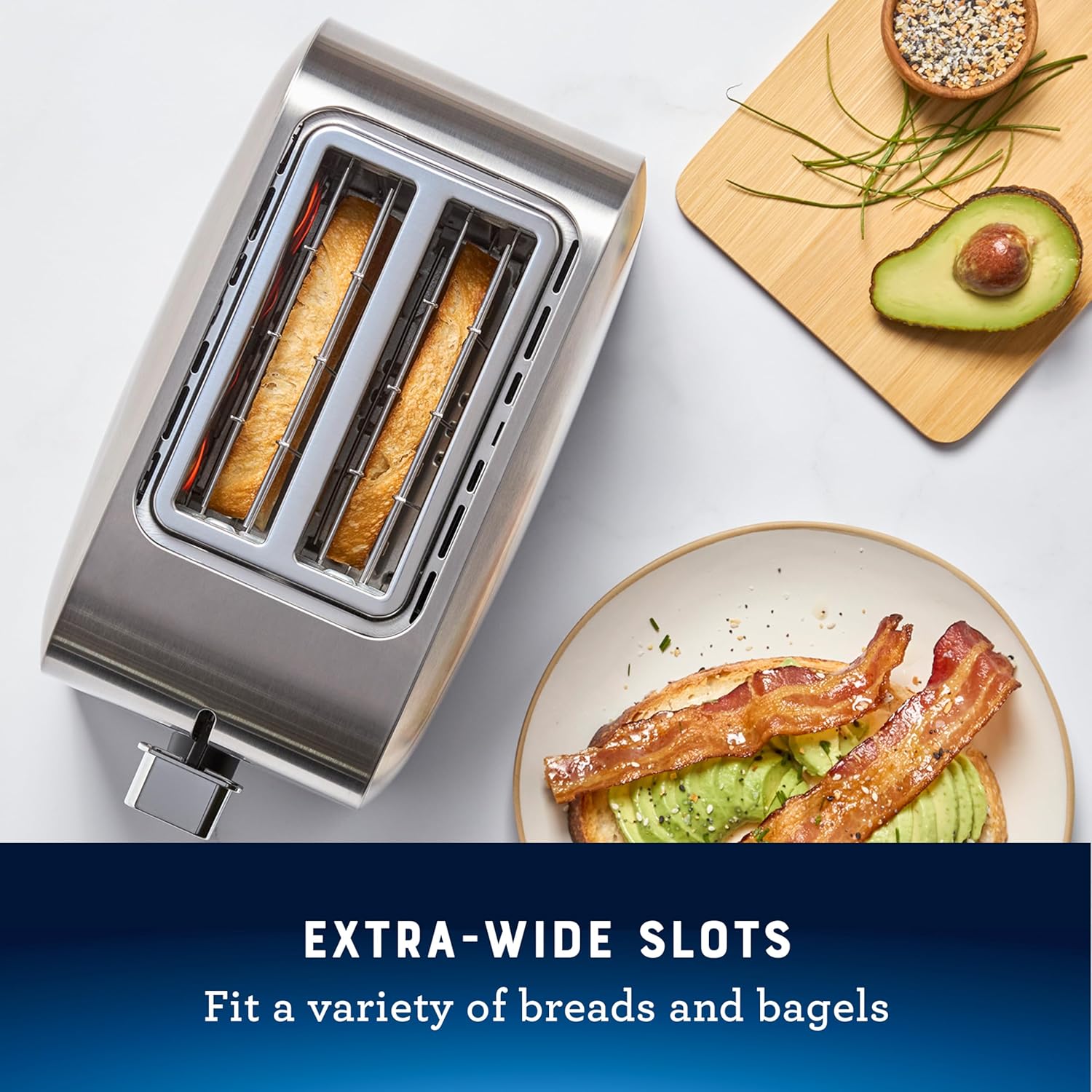 Stainless Steel Oster 2-Slice Toaster with Extra Wide Slots for Easy Toasting