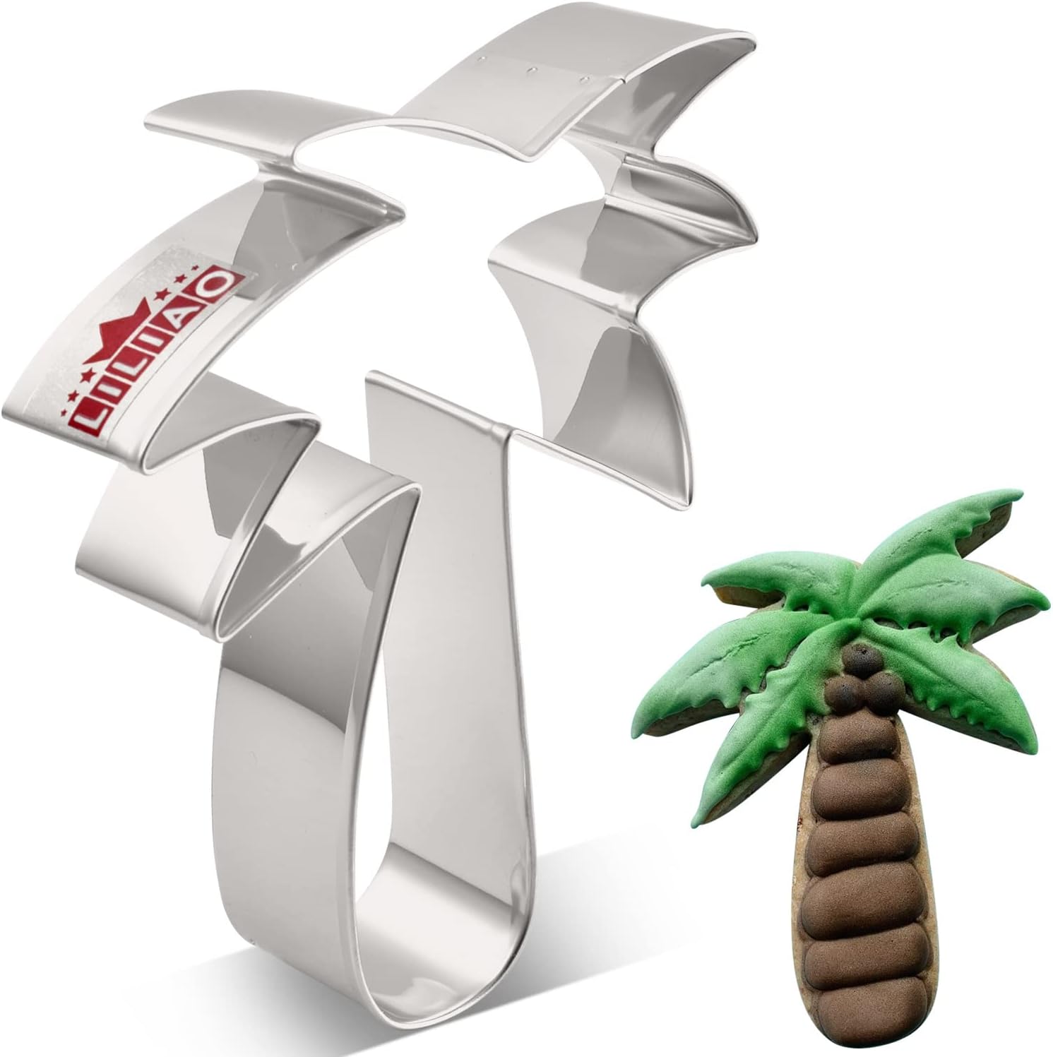 Stainless Steel Palm Tree Cookie Cutter - 3.4 x 4.2 inches by LILIAO
