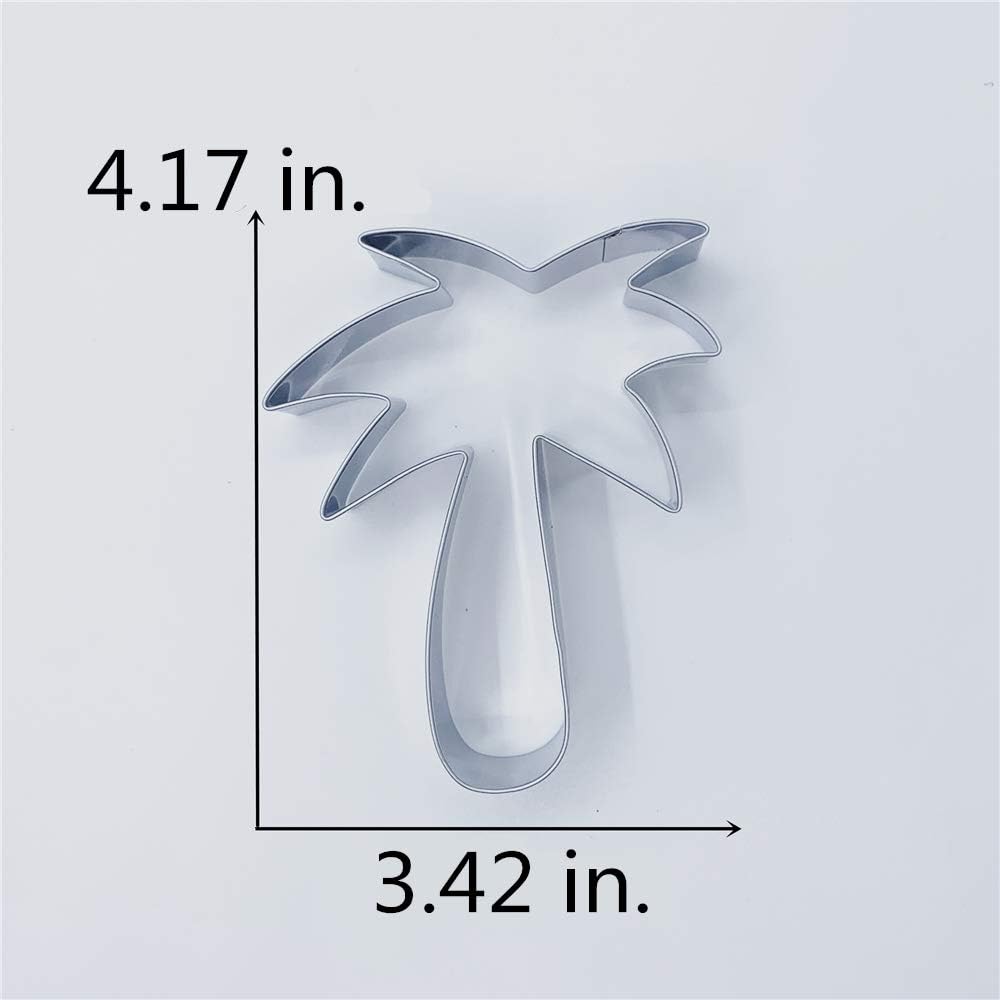 Stainless Steel Palm Tree Cookie Cutter - 3.4 x 4.2 inches by LILIAO