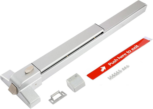 Stainless Steel Panic Bars for Commercial Exit Doors - Emergency Door Hardware for Wood and Metal Doors