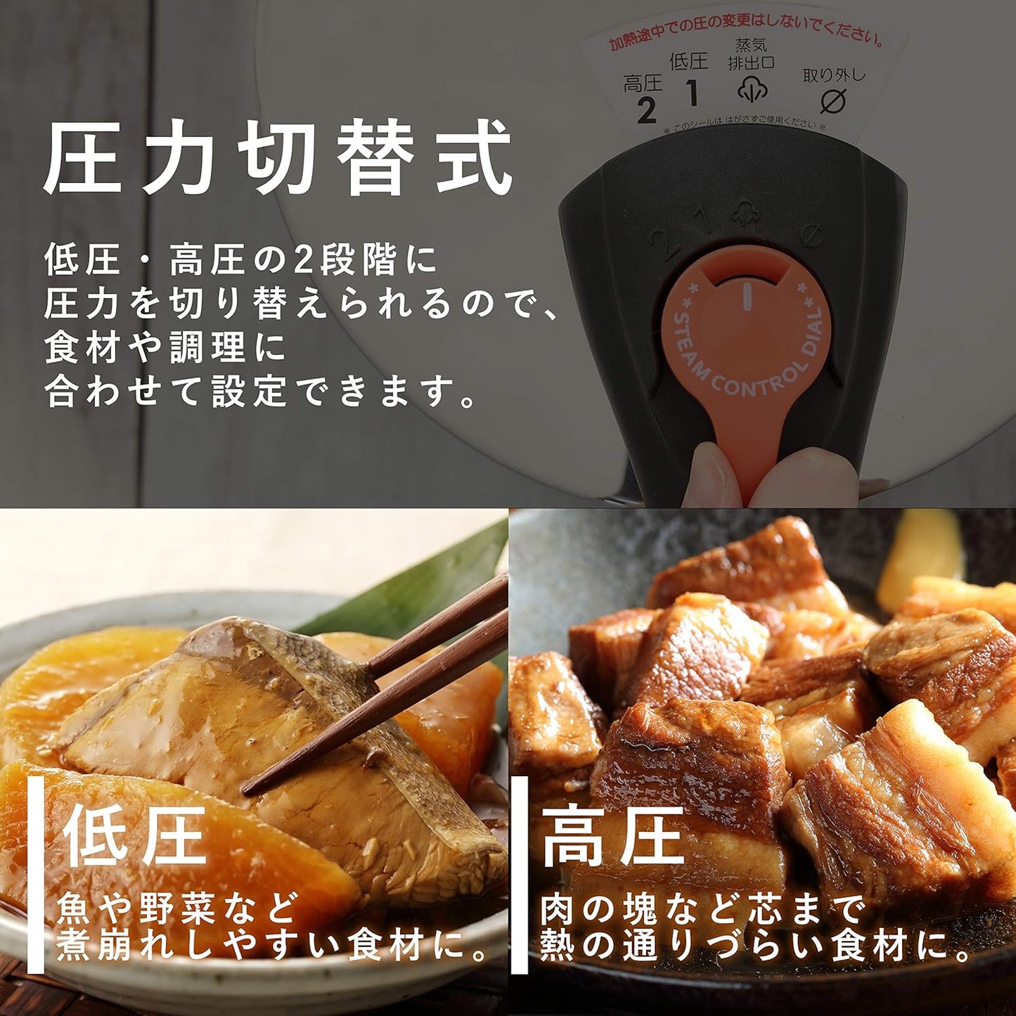 Stainless Steel Pearl-Saving One-Hand Pressure Cooker 3.5L Switched Pressure Cooker