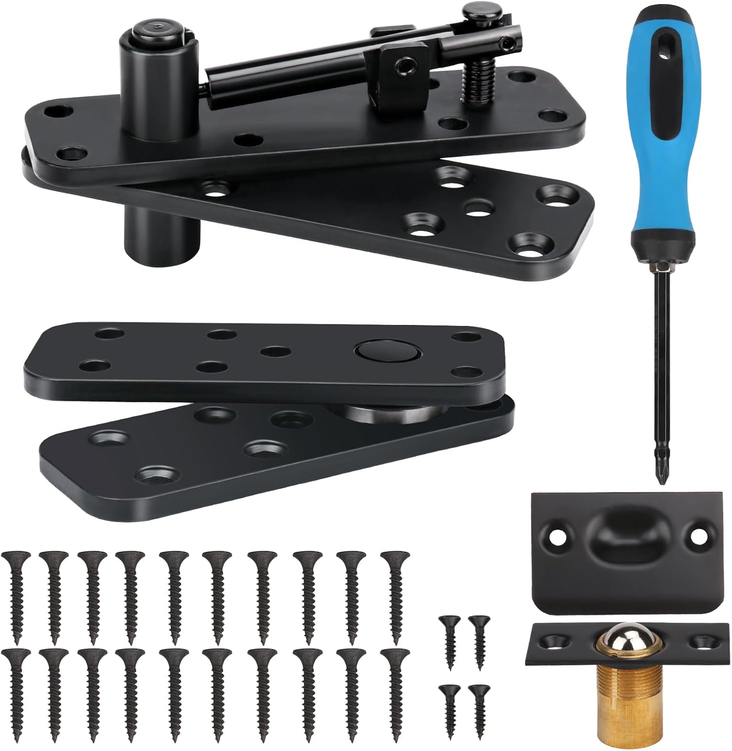 Stainless Steel Pivot Hinge for Hidden Doors - 570Lbs Load-Bearing, 360° Rotation Swinging Hinge for Secret Bookcase or Concealed Door