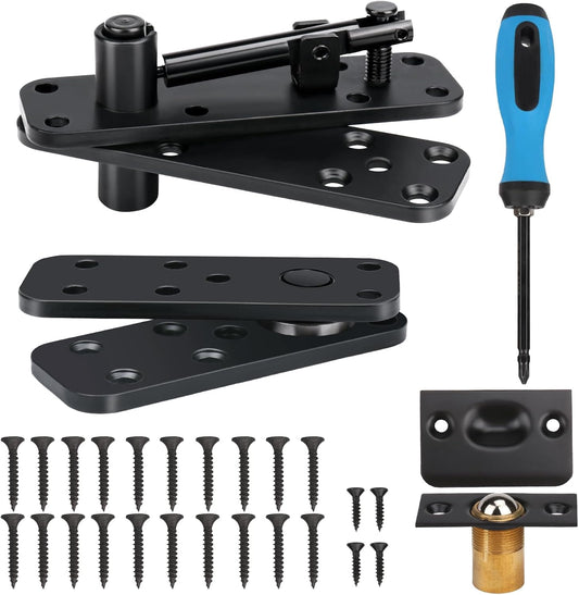 Stainless Steel Pivot Hinge for Hidden Doors - 570Lbs Load-Bearing, 360° Rotation Swinging Hinge for Secret Bookcase or Concealed Door