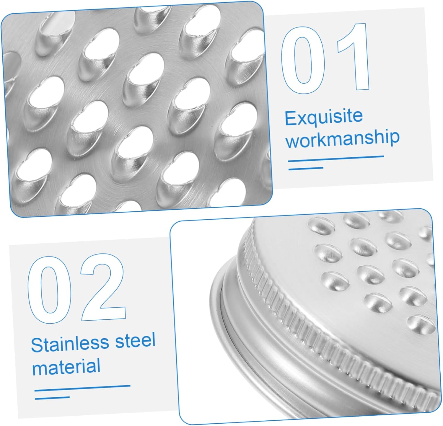 Stainless Steel Regular Mouth Mason Jar Grater Lid - Versatile Shredder for Cheese and Vegetables