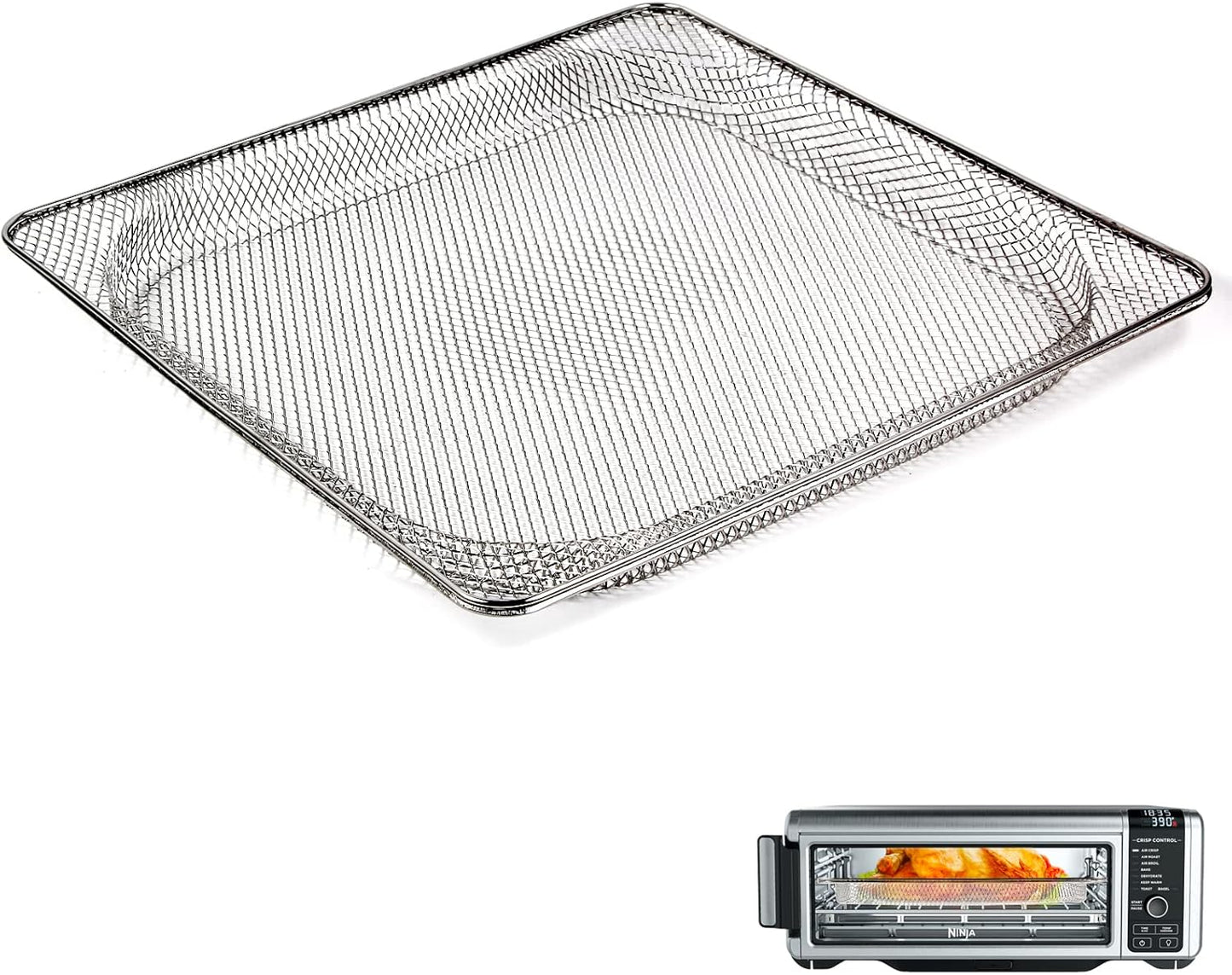 Stainless Steel Replacement Air Fryer Basket for Ninja Foodi SP101 Air Fry Oven - Compatible with SP100, SP101B1, SP101C