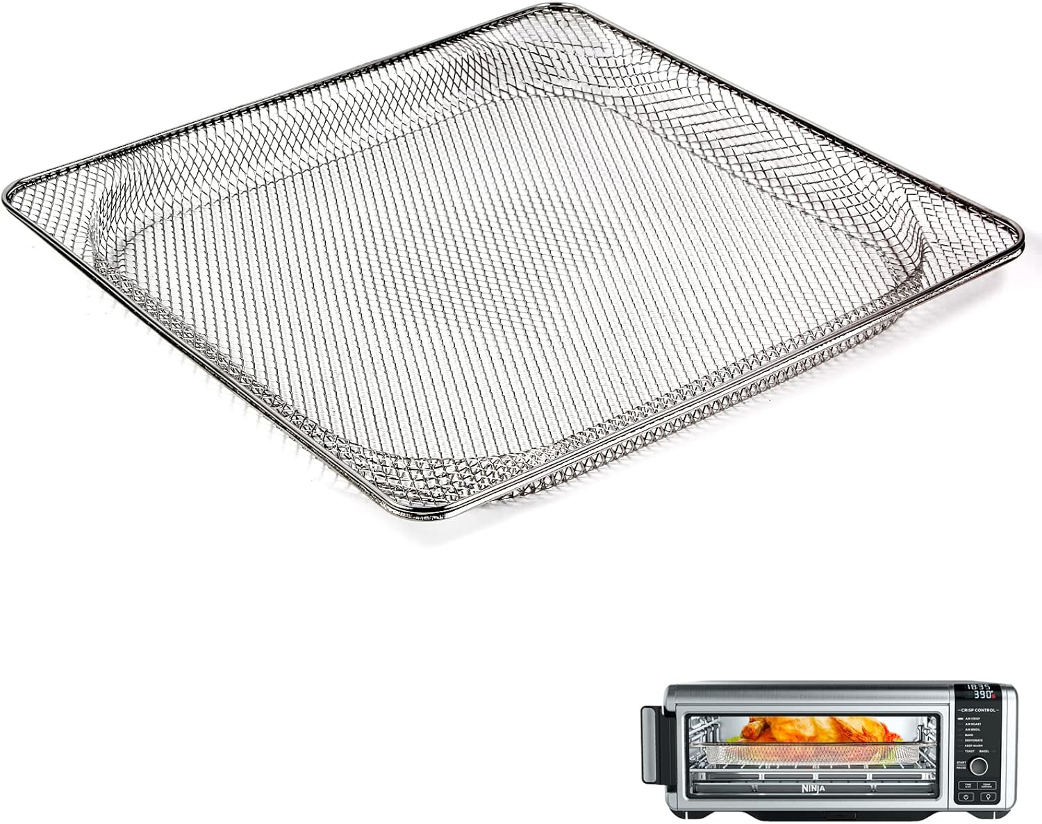 Stainless Steel Replacement Air Fryer Basket for Ninja Foodi SP101 Air Fry Oven - Compatible with SP100, SP101B1, SP101C