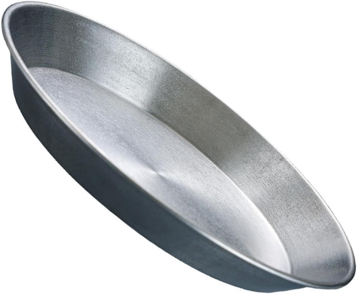 Stainless Steel Reusable Round Baking Pan for Pizza Oven - Kitchen Pizza Tray with Lid for Storage and Serving