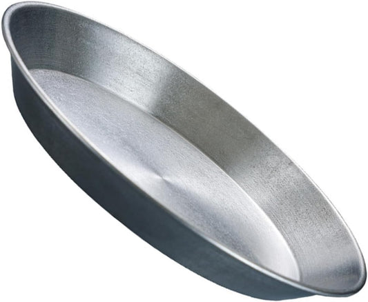 Stainless Steel Reusable Round Baking Pan for Pizza Oven - Kitchen Pizza Tray with Lid for Storage and Serving