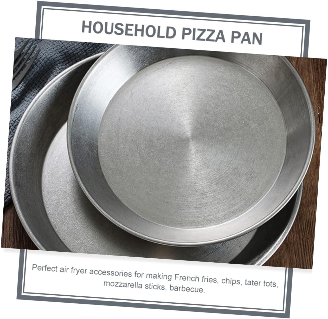 Stainless Steel Reusable Round Baking Pan for Pizza Oven - Kitchen Pizza Tray with Lid for Storage and Serving