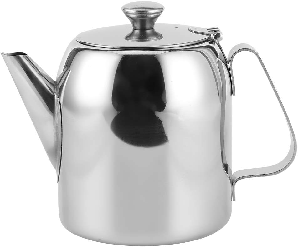 Stainless Steel Round Coffee Teapot Kettle with Short Spout (850ml/32oz) for Home, Restaurant, Hotel - #2