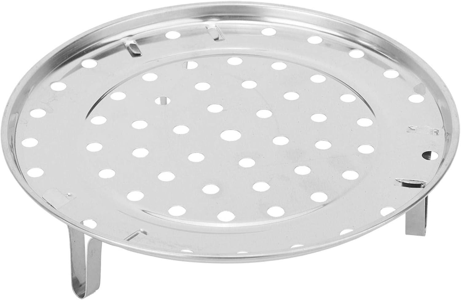 Stainless Steel Round Steam Rack Tray Insert with Supporting Feet (20cm) for Pots and Pans - Cooking Accessory Shelf for Steaming