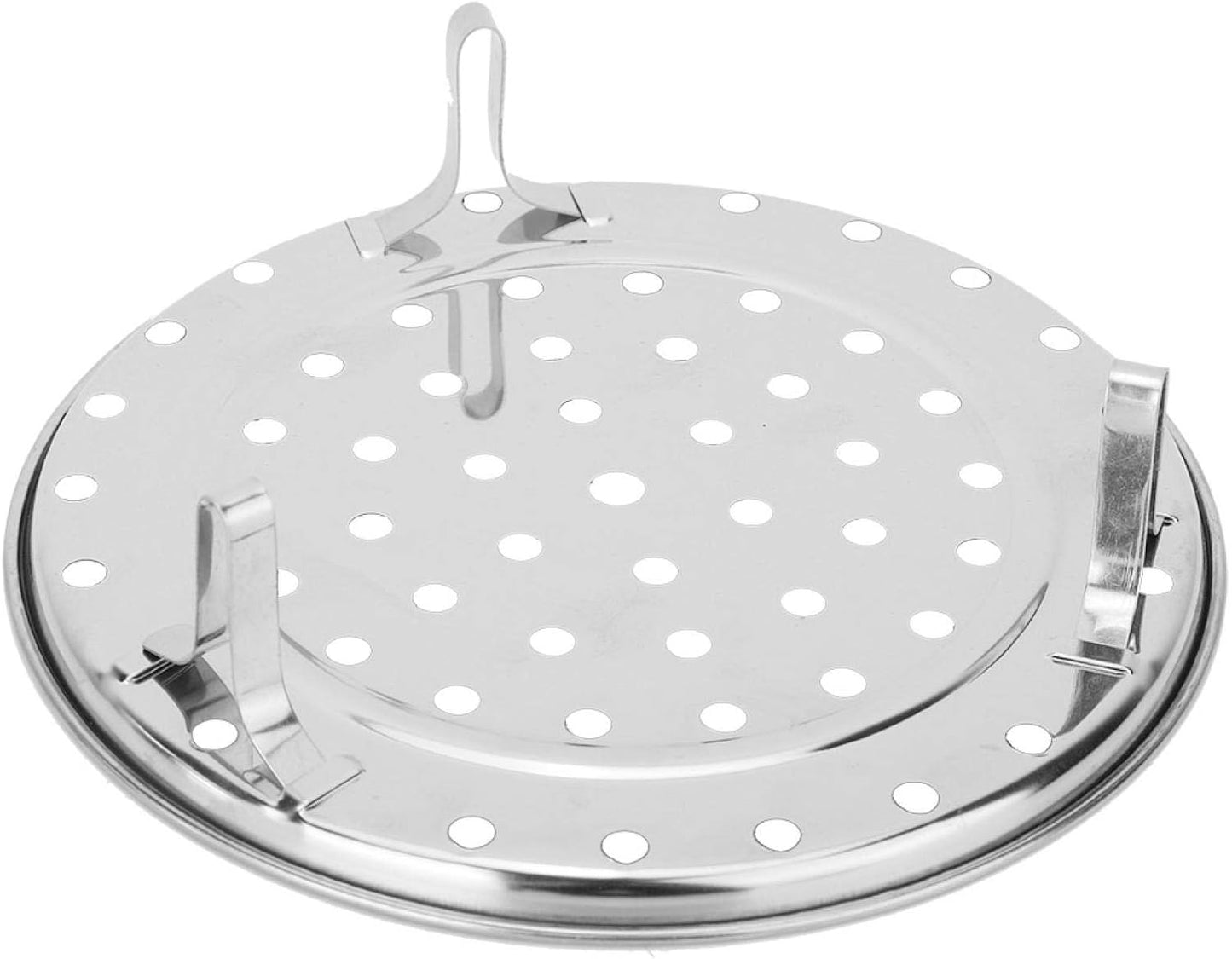 Stainless Steel Round Steam Rack Tray Insert with Supporting Feet (20cm) for Pots and Pans - Cooking Accessory Shelf for Steaming