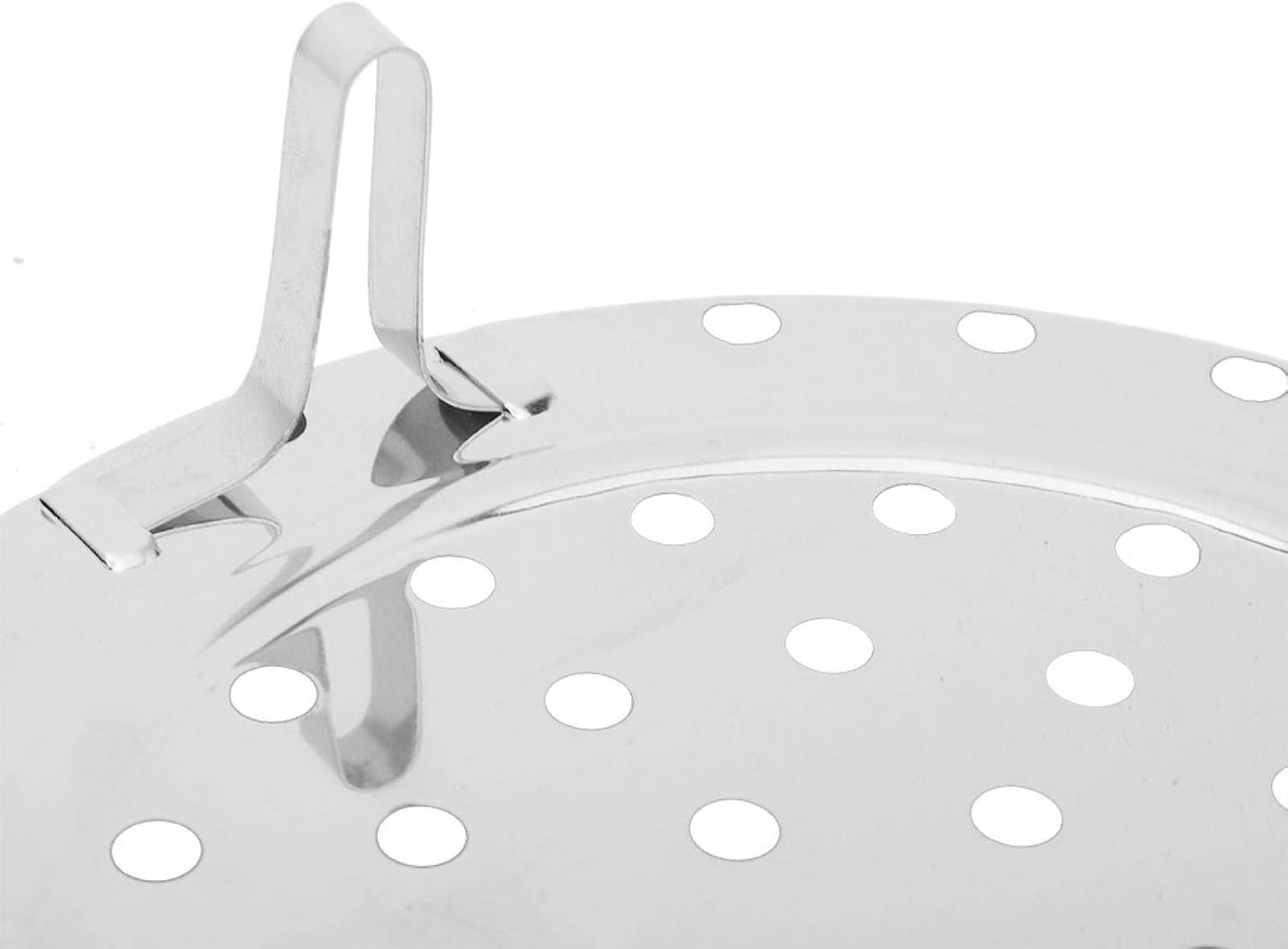 Stainless Steel Round Steam Rack Tray Insert with Supporting Feet (20cm) for Pots and Pans - Cooking Accessory Shelf for Steaming