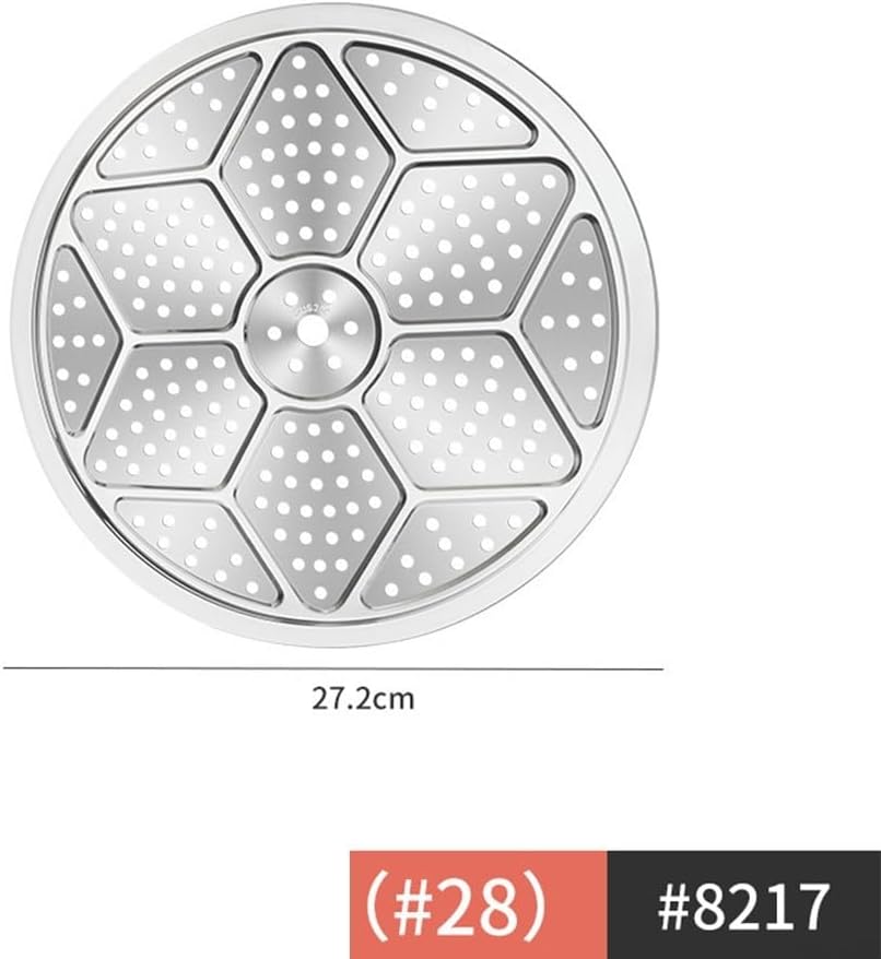 Stainless Steel Round Steamer Tray for Pressure Cookers, Stockpots, Pans - 27.2cm