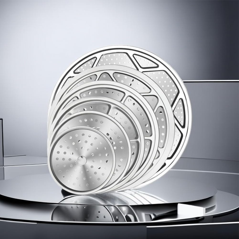 Stainless Steel Round Steamer Tray for Pressure Cookers, Stockpots, Pans - 27.2cm