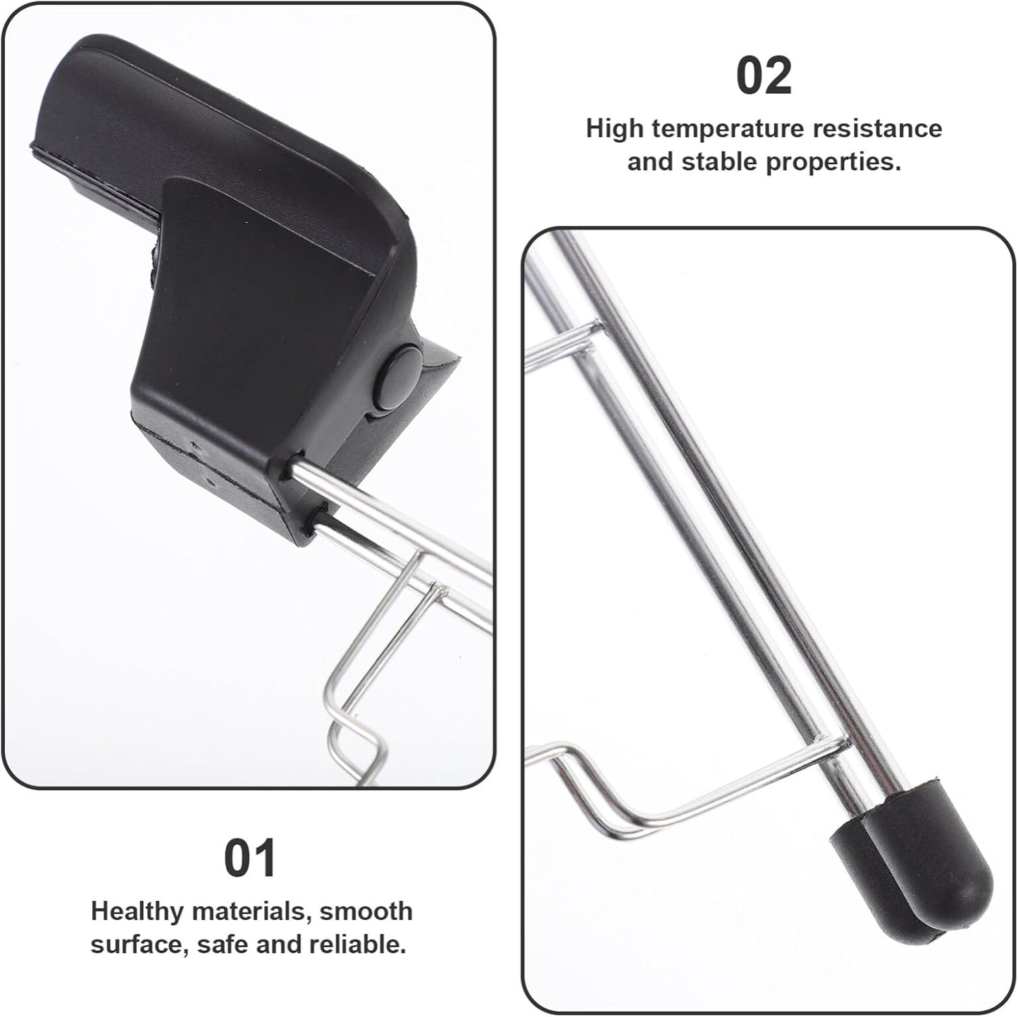 Stainless Steel Sandwich Cage for 2-Slice Toaster, Classic Toaster Sandwich Clip with Warming Rack - ABOOFAN Toaster Accessories