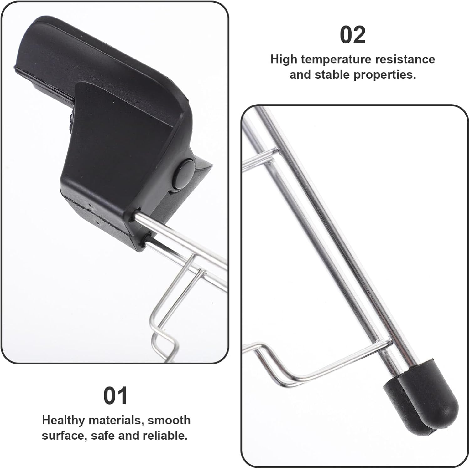 Stainless Steel Sandwich Cage for 2-Slice Toaster, Classic Toaster Sandwich Clip with Warming Rack - ABOOFAN Toaster Accessories