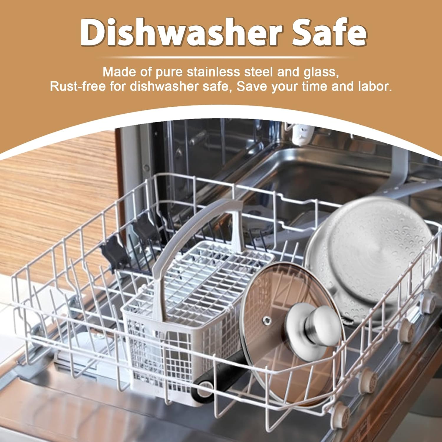 Stainless Steel Saucepan Set with Visible Lid and Heat-proof Handle, 1 QT & 2 QT, Ideal for Kitchen and Restaurant Cooking, Dishwasher Safe