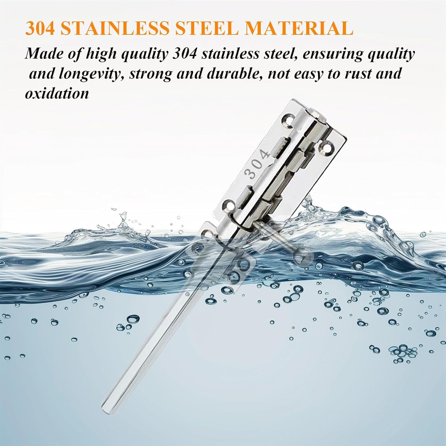 Stainless Steel Slide Bolt Gate Latch for Security Guard Door - Heavy Duty Barrel Bolt Lock with Dust Canister - Ideal for Barns, Fences, Sheds, and Basements