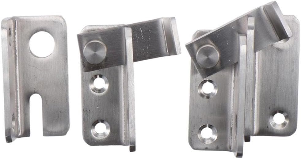 Stainless Steel Slide Bolt Gate Latch Set with Padlock for Sliding Door/Cabinet Furniture