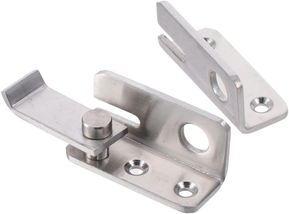 Stainless Steel Slide Bolt Gate Latch Set with Padlock for Sliding Door/Cabinet Furniture