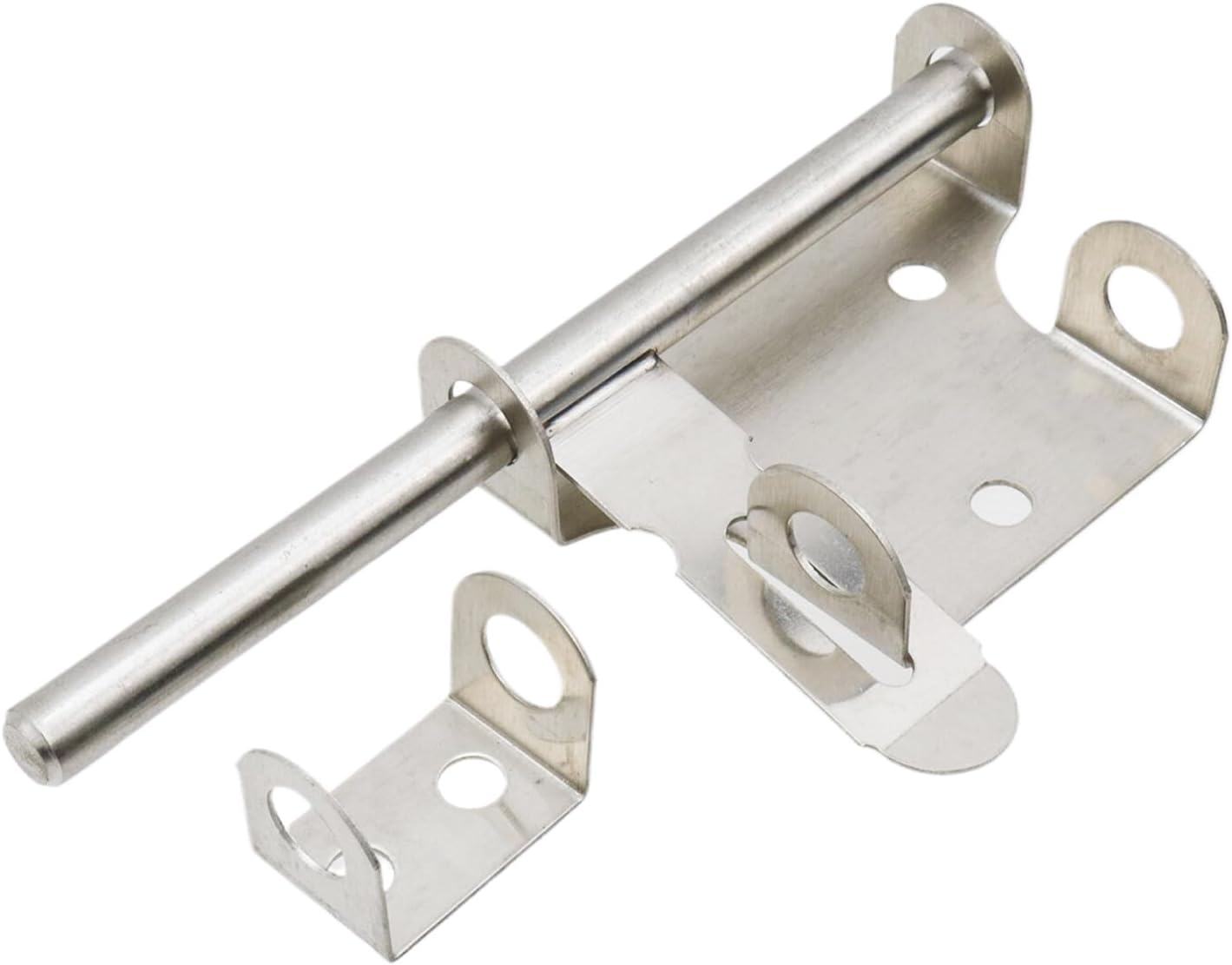 Stainless Steel Sliding Bolt Gate Latch Set with Padlock Hole - 2 Pack, 7.5 Inch