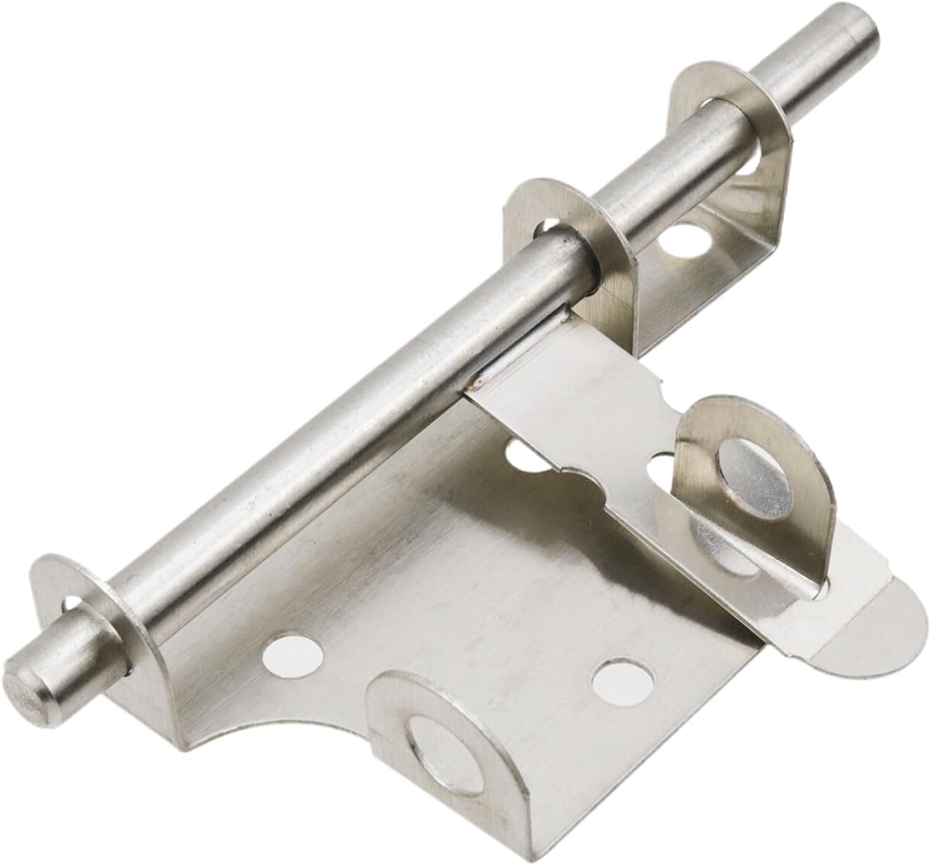 Stainless Steel Sliding Bolt Gate Latch Set with Padlock Hole - 2 Pack, 7.5 Inch