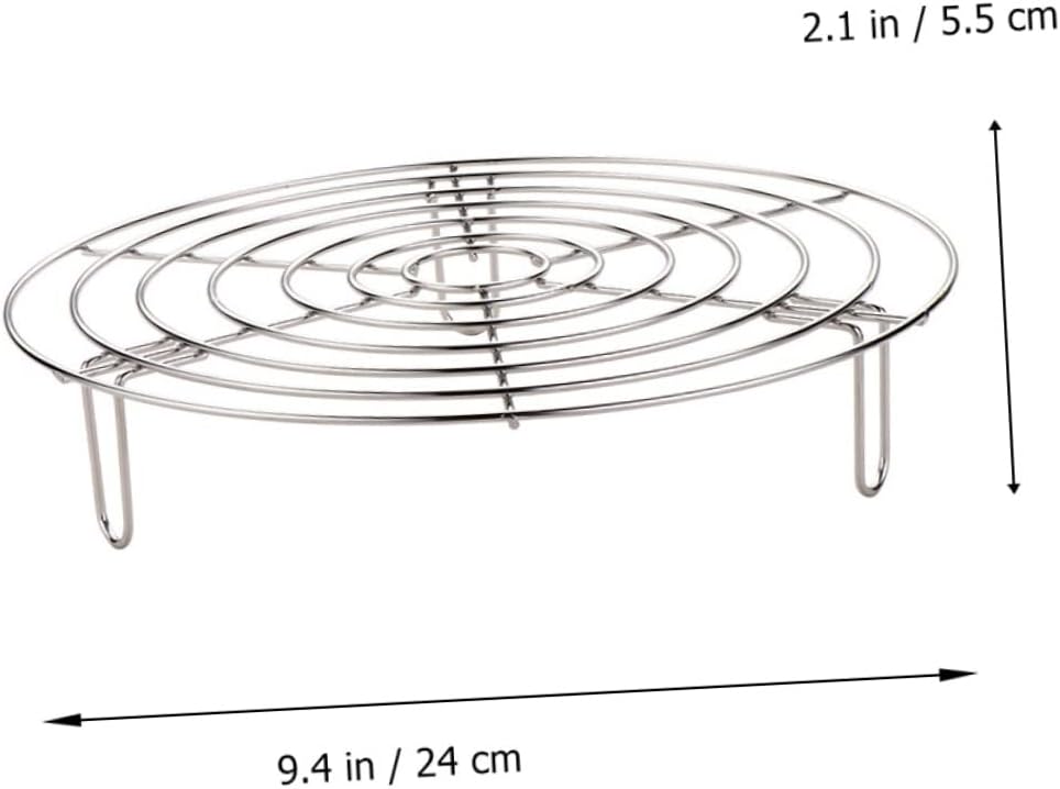 Stainless Steel Steam Rack for Cooking and Baking - Multipurpose Cooling Rack and Steamer Pot Accessory for Oven and Stovetop