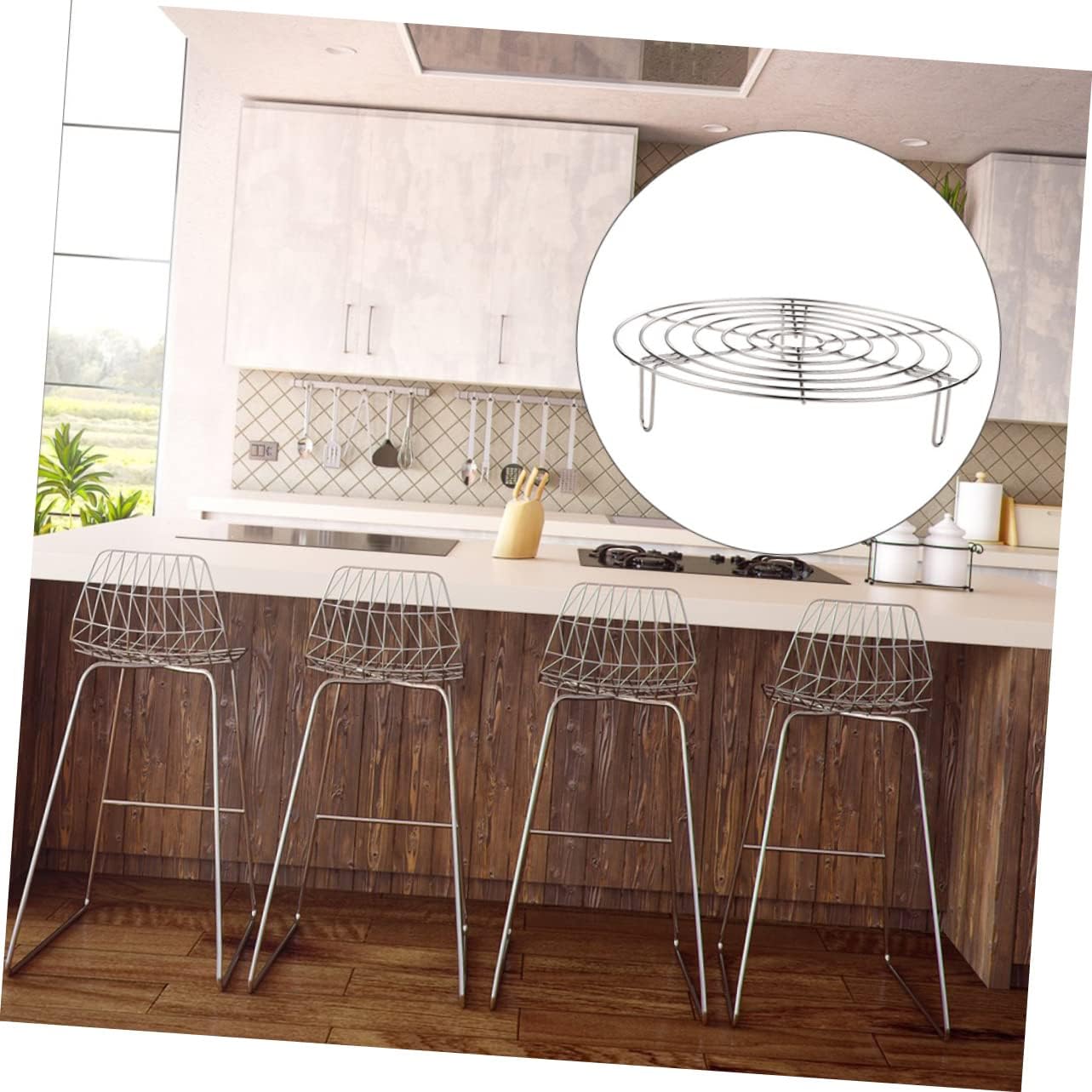 Stainless Steel Steam Rack for Cooking and Baking - Multipurpose Cooling Rack and Steamer Pot Accessory for Oven and Stovetop