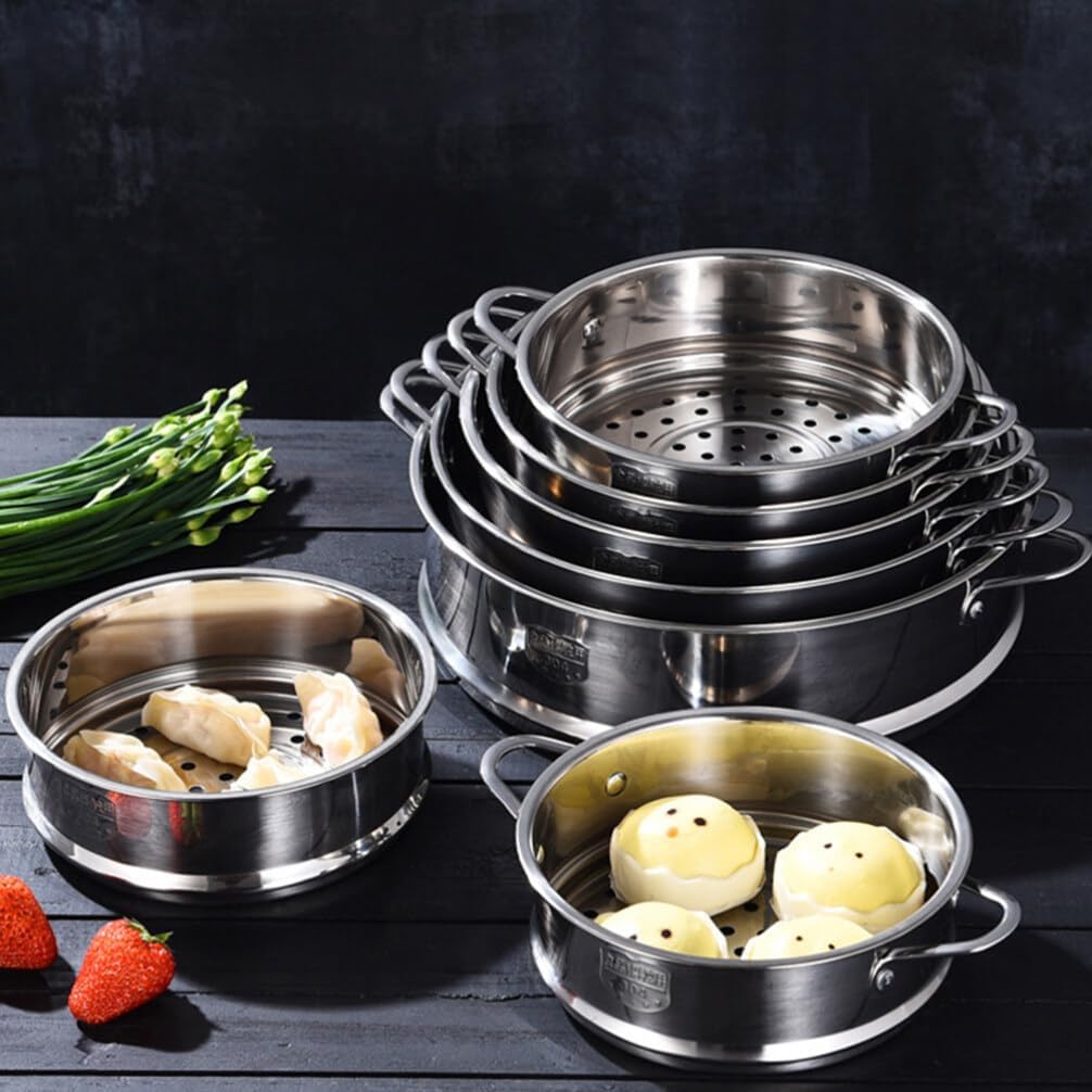 Stainless Steel Steamer Basket Insert for Cooking Vegetables, Buns, Dumplings - Kitchen Steam Rack Tool