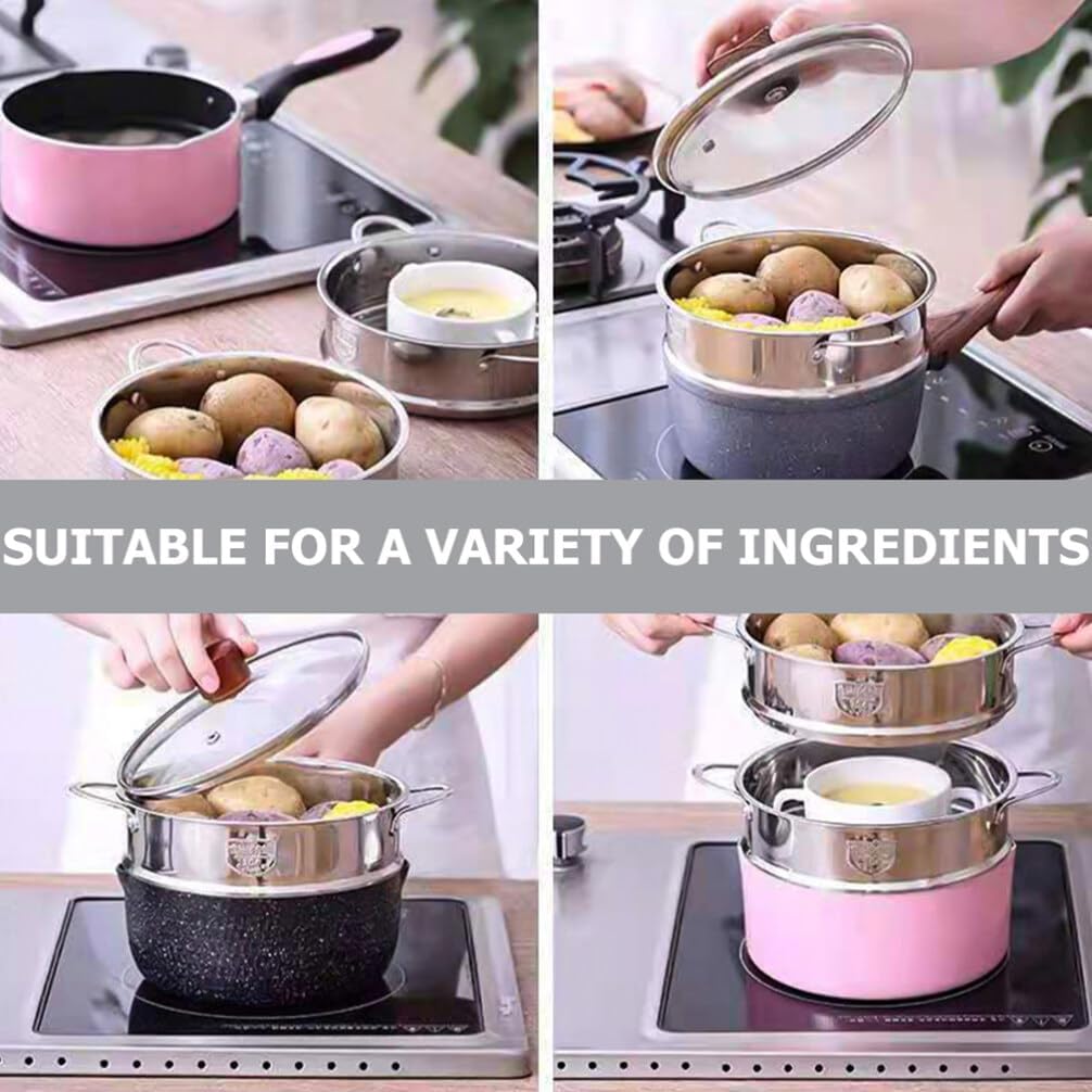 Stainless Steel Steamer Basket Insert for Cooking Vegetables, Buns, Dumplings - Kitchen Steam Rack Tool