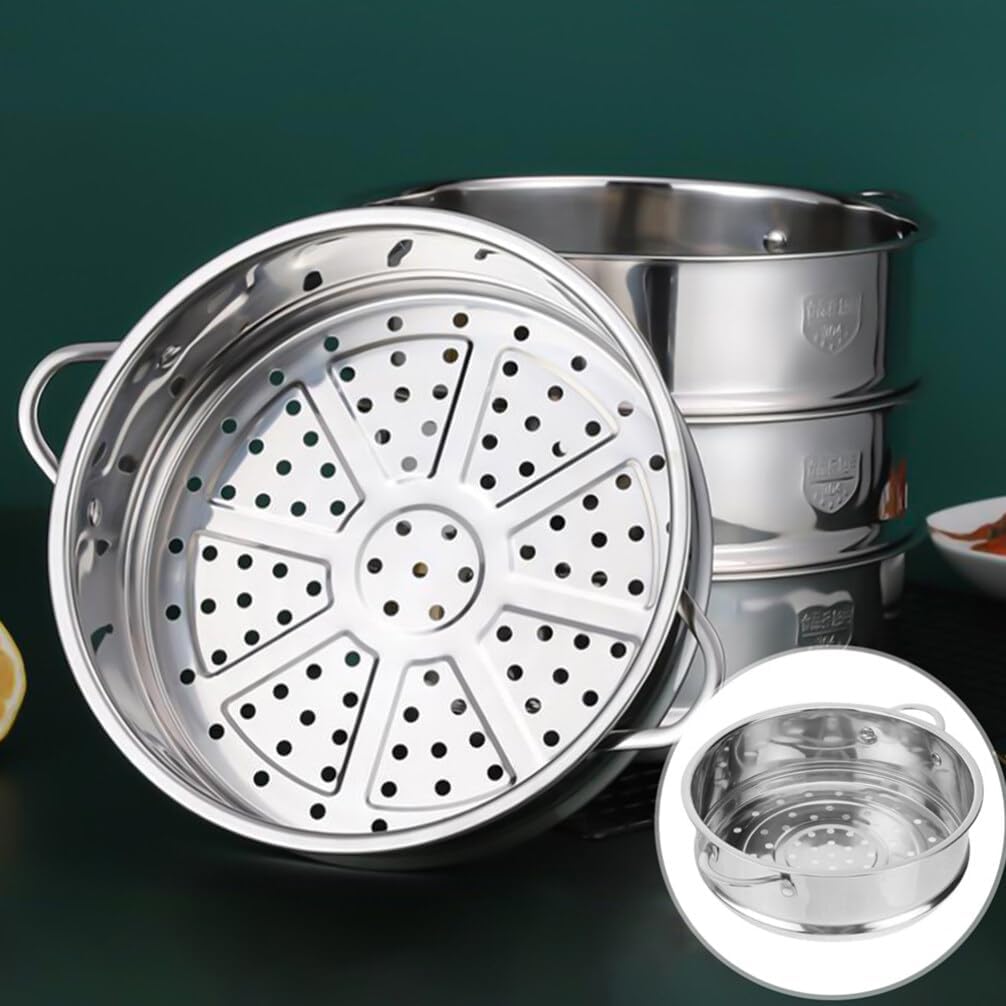 Stainless Steel Steamer Basket Insert for Cooking Vegetables, Buns, Dumplings - Kitchen Steam Rack Tool