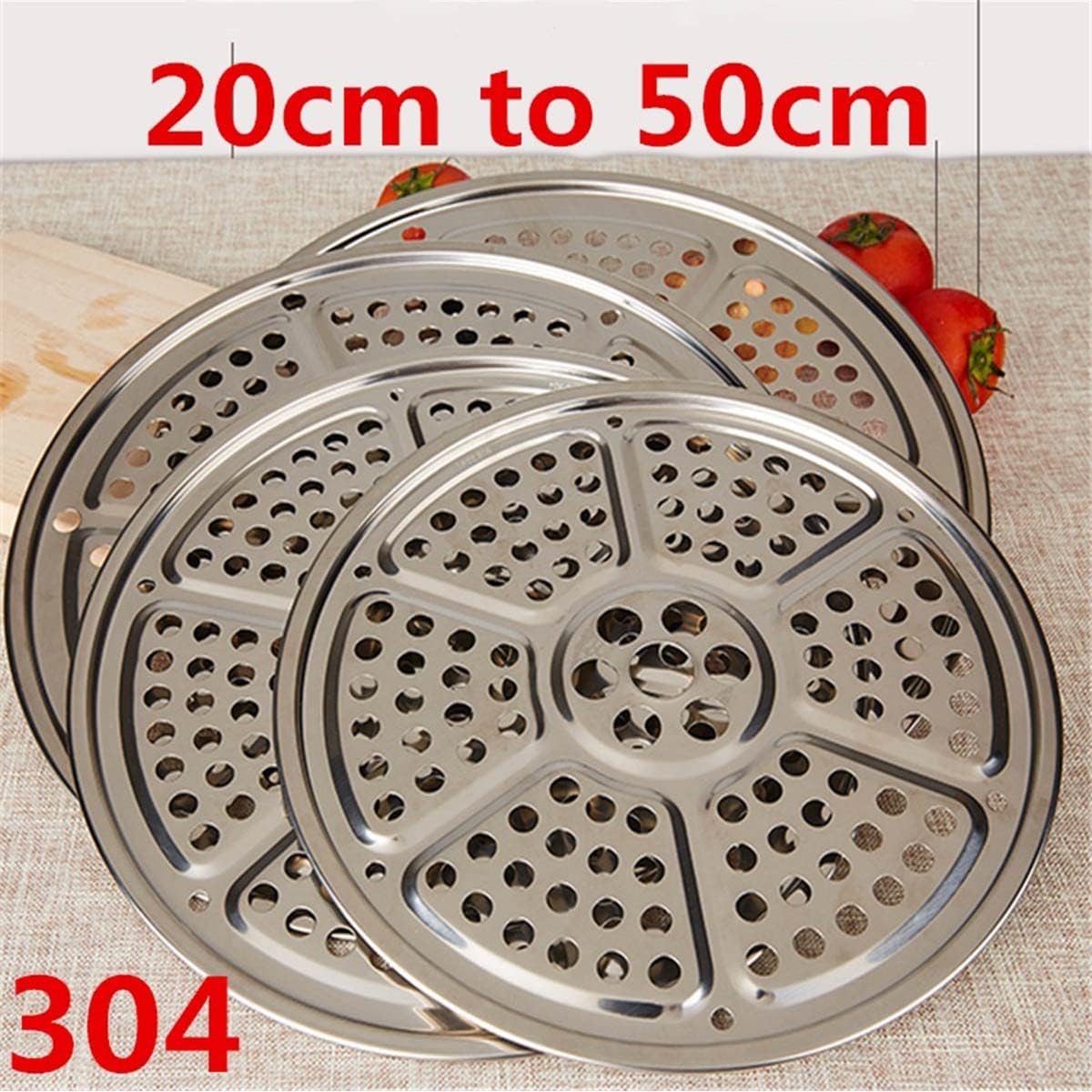 Stainless Steel Steamer Rack 40cm - Pressure Canner Steaming Tray Stand - Cooking Silver