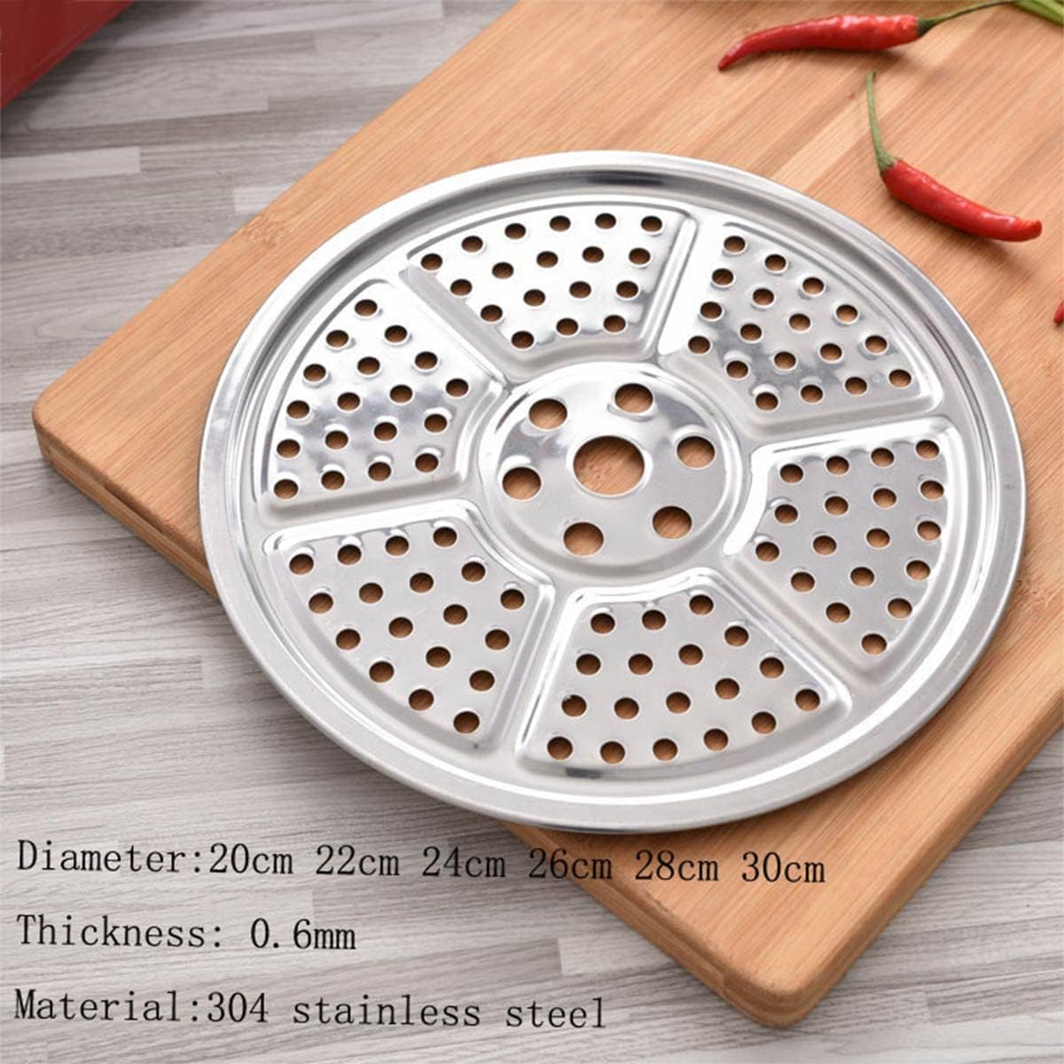 Stainless Steel Steamer Rack 40cm - Pressure Canner Steaming Tray Stand - Cooking Silver