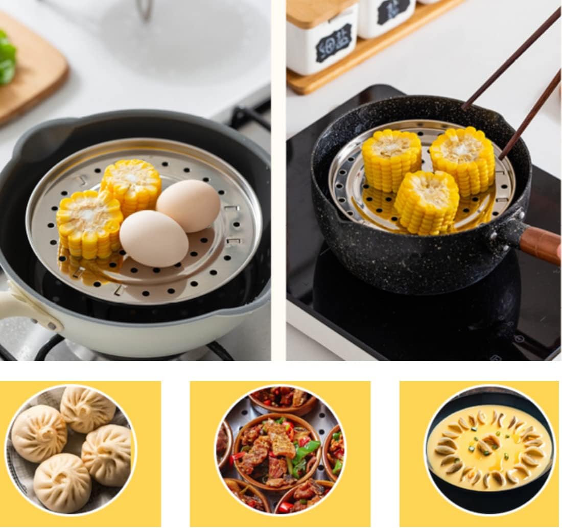 Stainless Steel Steamer Rack Set for Pressure Cooker, 4-Pack with 7.7" to 10" Diameter, Thicken Canner Steaming Stand for Cooking Vegetables and Food