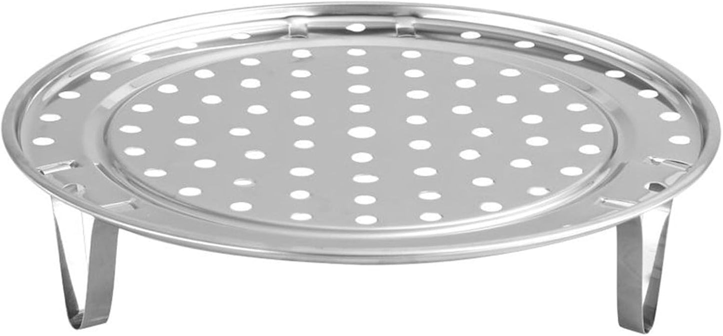 Stainless Steel Steamer Rack with Removable Leg for Home Kitchen - Multi Functional Steaming Tray Stand(22cm)