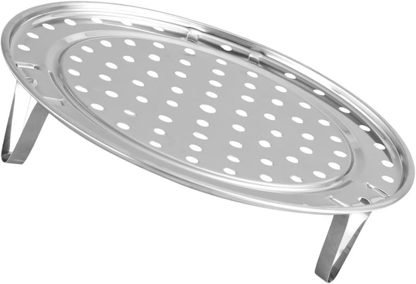 Stainless Steel Steamer Rack with Removable Leg for Home Kitchen - Multi Functional Steaming Tray Stand(22cm)