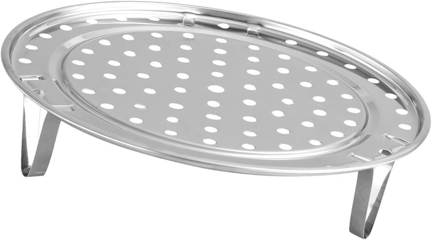 Stainless Steel Steamer Rack with Removable Leg for Home Kitchen - Multi Functional Steaming Tray Stand(22cm)