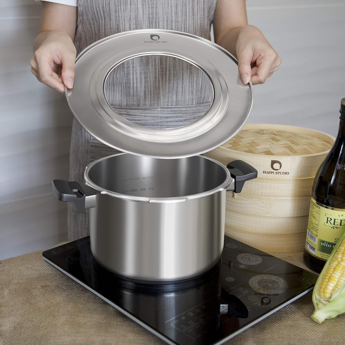 Stainless Steel Steamer Ring Adapter for 8-11 inch Bamboo Steamer Baskets